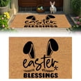 thumbnail image 2 of RotHome Easter Front Door Mat Outdoor Easter Rug with Bunny Rabbit Design Non Slip Coir Doormat Heavy Duty Spring Porch Decor for Indoor Entryway Home Entrance, 16 x 24 Inch, 2 of 10