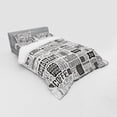 thumbnail image 2 of Ambesonne Vintage Bedding Set 4 Pcs, Retro Coffee Texts, Queen, Charcoal Grey Pale Grey, 2 of 2