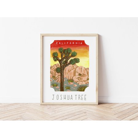 POSTER Joshua Tree National Park Art Print. Joshua Tree Map Gift. National Park Map Art. Travel Print. National Park Gift. National Park Poster.-UNFRAMED