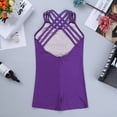 thumbnail image 7 of Miaeowve Tank Leotards for Kids Girls Ballet Dance Practice Sleeveless Crisscross Straps Backless Bodysuit Athletic Dancewear Purple 13-14, 7 of 7