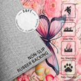thumbnail image 2 of 3x5 Rug, Floral Door Mat Washable Non Slip Soft for Entryway, Pink Flower Butterfly Rug, Girls Gradient Carpet, Floral Home Decor & Gifts, 2 of 7