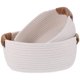 thumbnail image 4 of GOOHOCHY 2 cestas tejidas de algodón con estante de cuerda para almacenamiento de dormitorio, cesta vacía, 4 of 8
