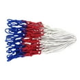 thumbnail image 5 of 2Pcs Basketball Net Professional Durable Standard Wear-resistant Rainproof Sunscreen Nylon Red White Blue Tri-Color Basketball Hoop Net for Playgrounds, 5 of 8