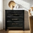 thumbnail image 3 of Modern Storage End Table with Hidden Drawer Charging Station Side End Table for Living Room Black, 3 of 6