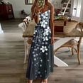 thumbnail image 2 of Staron Liquidation Robes d'Été pour Femmes 2025 Longues Fluides Florales Mode Col en V Robe d'Été Décontractée Bohème Printemps Ample à Bretelles Spaghetti Plage Vacances Robes, 2 of 5
