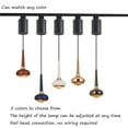 thumbnail image 7 of FSLiving 7W Adjustable Height Track Pendnat Light J-Type Retractable Lift Pendnat Light with Modern Al & Glass Shade Indoor Adjustable Track Light Fixture for Living Room,Blue - 3 Lights, 7 of 7