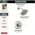 thumbnail image 3 of Delta Faryn Single-Handle 5-Spray Shower Faucet in Brushed Nickel (Valve Included), 3 of 5