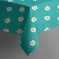 thumbnail image 3 of 60x60in(152x152cm) Square Tablecloth, Waterproof Polyester Table Cover, Wrinkle Resistant & Washable Fabric for Dining, Kitchen, Picnic, Daisy Flowers Print, 3 of 6