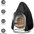 thumbnail image 5 of Nvzi Funda para columpio - Funda impermeable para asiento de columpio de jardín, para exteriores, resistente a la lluvia, al polvo, anti-UV, 45 x 75 pulgadas (gris 210D), 5 of 5