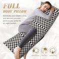 thumbnail image 5 of Lsque Black and White Checkerboard Body Pillow Case Cover,Ultra-Soft Microfiber Bed Pillow Cases 20x54 inches,Elegant Bedding,Breathable Durable Pillow Cover with Envelope Closure, 5 of 8