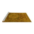 thumbnail image 2 of Ahgly Company Machine Washable Indoor Rectangle Abstract Yellow Modern Area Rugs, 7' x 9', 2 of 4