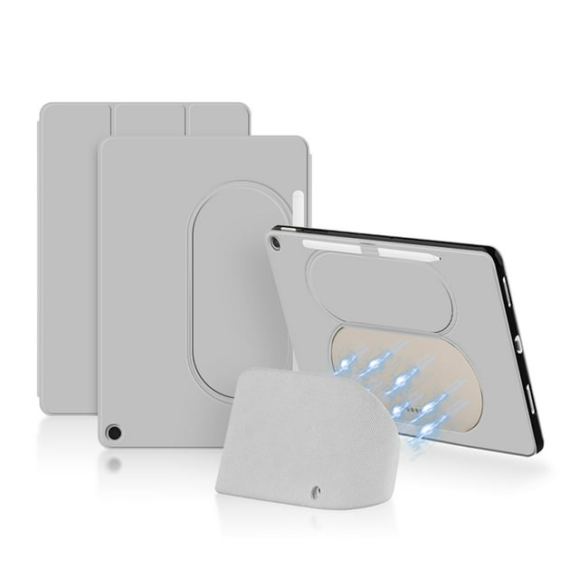 Étui pour pour Google Pixel Tablette 11 Pouces 2023 Couverture Intelligente Étui de Protection Prise en Charge TPU Compatible Charge Base de Haut-Parleur Gris Pixel Tablette 11