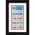 thumbnail image 1 of Words for the Soul 14x24 Black Ornate Wood Framed with Double Matting Museum Art Print Titled - Real Superhero, 1 of 4