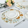 thumbnail image 4 of 15.4" Round Placemat Set of 1 Polyester Fabric Place Mats Non-Slip Dining Kitchen Table Mats for Kitchen Party Decor Cute Autumn Pumpkin, 4 of 5