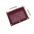 thumbnail image 3 of Antqov Trousse à Crayons 3 Anneaux avec Fermeture Éclair, Sacs pour Classe Trousse de Rangement Transparente en PVC Colorée avec Fenêtre Transparente pour Fournitures de Bureau, 3 of 3