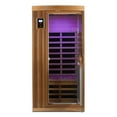 thumbnail image 7 of Infrared Sauna Home Sauna Box Deluxe 1 Person Red Cedar Indoor Far Infrared Sauna Room with LED Reading Light, Control System, Audio System, Bean Paste Red, 7 of 7