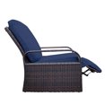 thumbnail image 6 of JP OUTDOOR All-Weather Resin Wicker Swivel Rocker Recliner Chair, for Indoor or Patio Outdoor, Navy Blue, 6 of 9