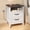 White, variant on Asofer Nightstand with Charging Station, 2 Drawers, RGB Lights - Modern Wood Bedside Table,Black