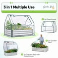 thumbnail image 4 of Quictent 49(L)x37(W)x36(H) in Extra-Thick Galvanized Steel Raised Garden Bed with Greenhouse Dual Use (Clear), 4 of 10
