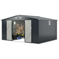 thumbnail image 2 of Costway 12 x 9.8 FT Outdoor Storage Shed All-Weather & Rustproof Galvanized Metal, 2 of 10