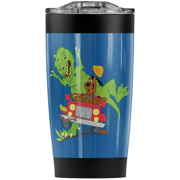 Scooby Doo Dino Chase Stainless Steel Tumbler 20 oz Coffee Travel Mug/Cup, Vacuum Insulated & Double Wall with Leakproof Sliding Lid | Great for Hot Drinks and Cold Beverages