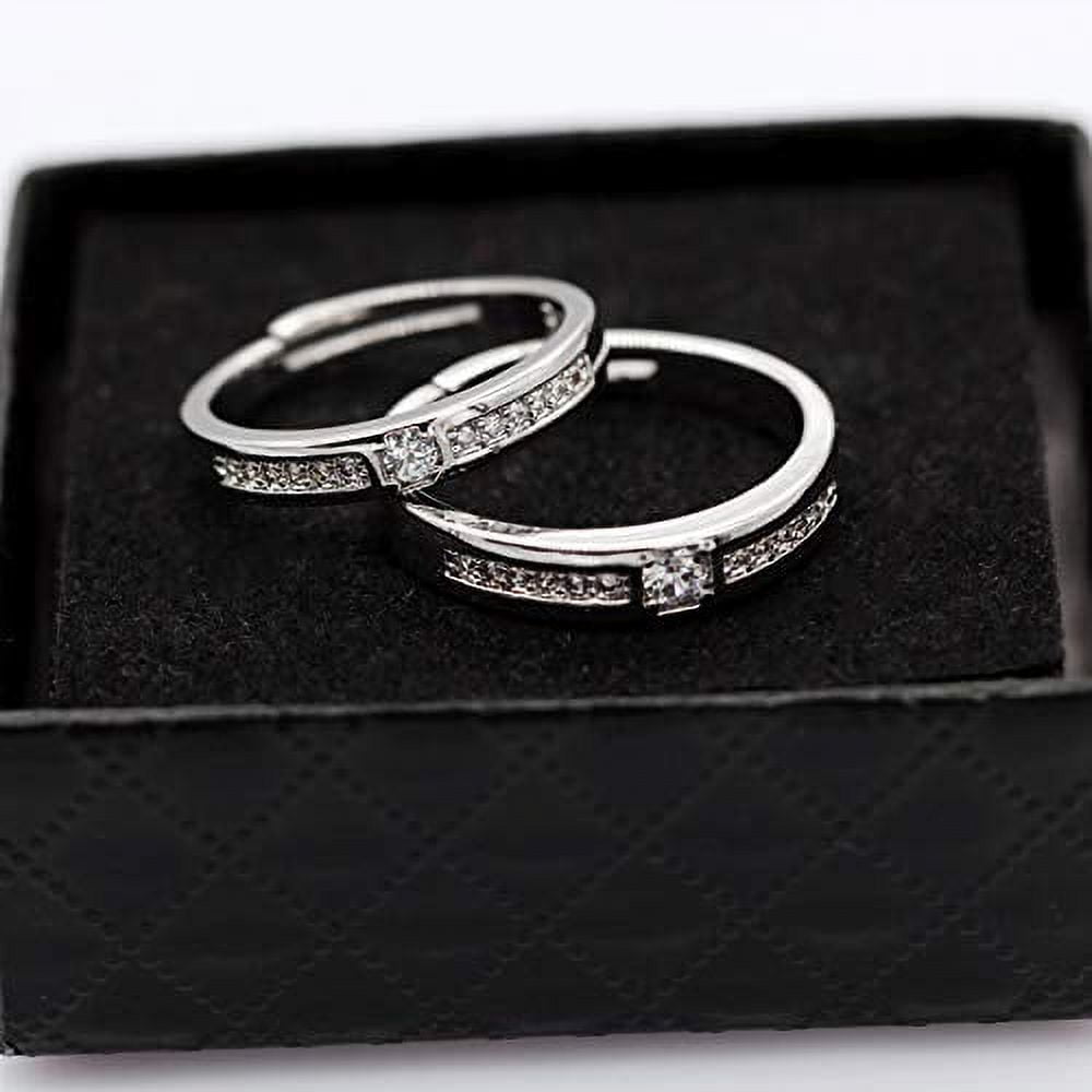  HMOOY Matching Rings for Couples, I Love You Promise Rings Hand  in Hand Rings Set for Him and Her Stainless Steel Wedding Engagement Bands  (Pinky Promise Ring Size 10) : Clothing