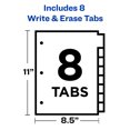thumbnail image 3 of Avery Big Tab Write & Erase Dividers, 8 White Tabs, 1 Set (23078) - 48 Pack, 3 of 8