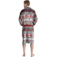thumbnail image 2 of Men's Soft Plush Fleece Classic or Hooded Robe with Front Pockets, 2 of 7