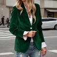 thumbnail image 2 of LIUJUNSHOP Velvet Blazer Women Casual Business Button Up Jacket Fall Winter Coats Notch Lapel Work Office Suit Jackets Blazer, 2 of 4