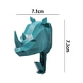 thumbnail image 2 of Cabeza de animal tridimensional gancho fuerte viscosa-rinoceronte-verde MFZFUKR CPB-DE-WX542-6, 2 of 4