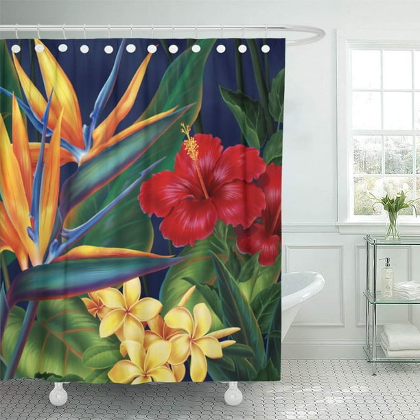 SUTTOM Bird Tropical Paradise Decorator Hawaii Hawaiian Hibiscus ...