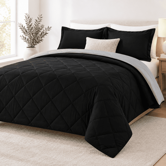 Forter Set Reversible Bedding Sets Black/grey