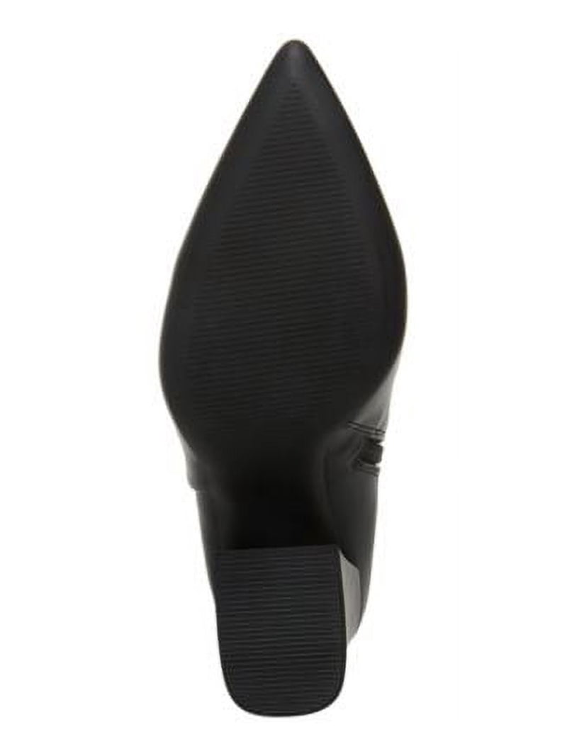 cody flared heel dress booties MADDEN GIRL Womens Black Goring Padded Cody Pointed Toe Flare Zip-Up Dress  Booties 6.5 M