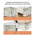 thumbnail image 6 of Eucalyptus Leaf Bed Skirt Queen Size, Watercolor Green Plant Vintage Country Wrap Around Bed Skirting with Adjustable Elastic Strap, Dust Ruffle Pleated Bedskirts 18 Inch Drop for Bedroom Queen Beds, 6 of 9