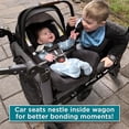 thumbnail image 4 of Contours Curve 360 ​​Cochecito para bebés y niños pequeños, plegado compacto, se adapta a asientos de automóvil para bebés, radio de giro cero más maniobrable, toldo para el sol, carrito de viaje livi, 4 of 5