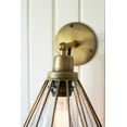 thumbnail image 2 of Kalalou Antique Brass Wall Lamp With Glass Cone Shade, 2 of 2
