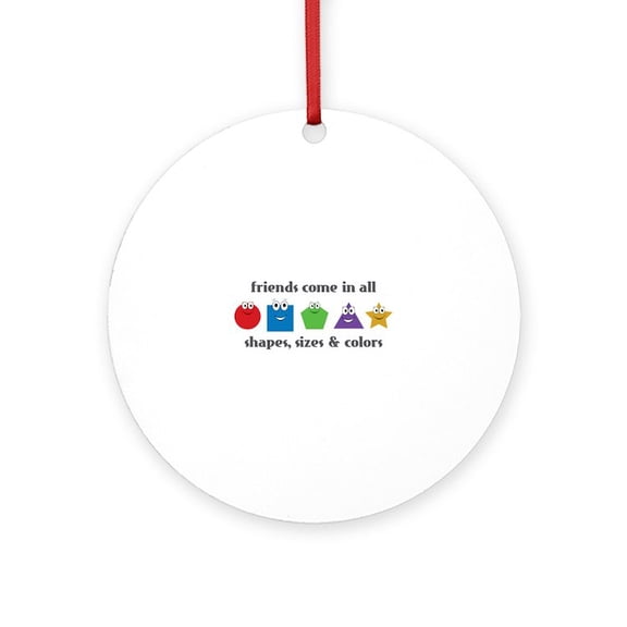 CafePress - Learning Friends - Round Wood Ornament 4"