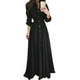 thumbnail image 1 of Robe Maxi à Manches Longues pour Femmes avec Boutons Robe Chemise de Soirée, 1 of 2