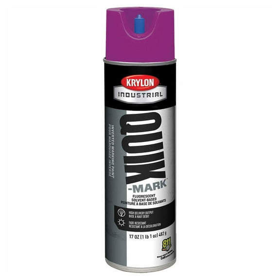 Inverted Marking Paint, 17 oz., Fluorescent Purple, Solvent -Based