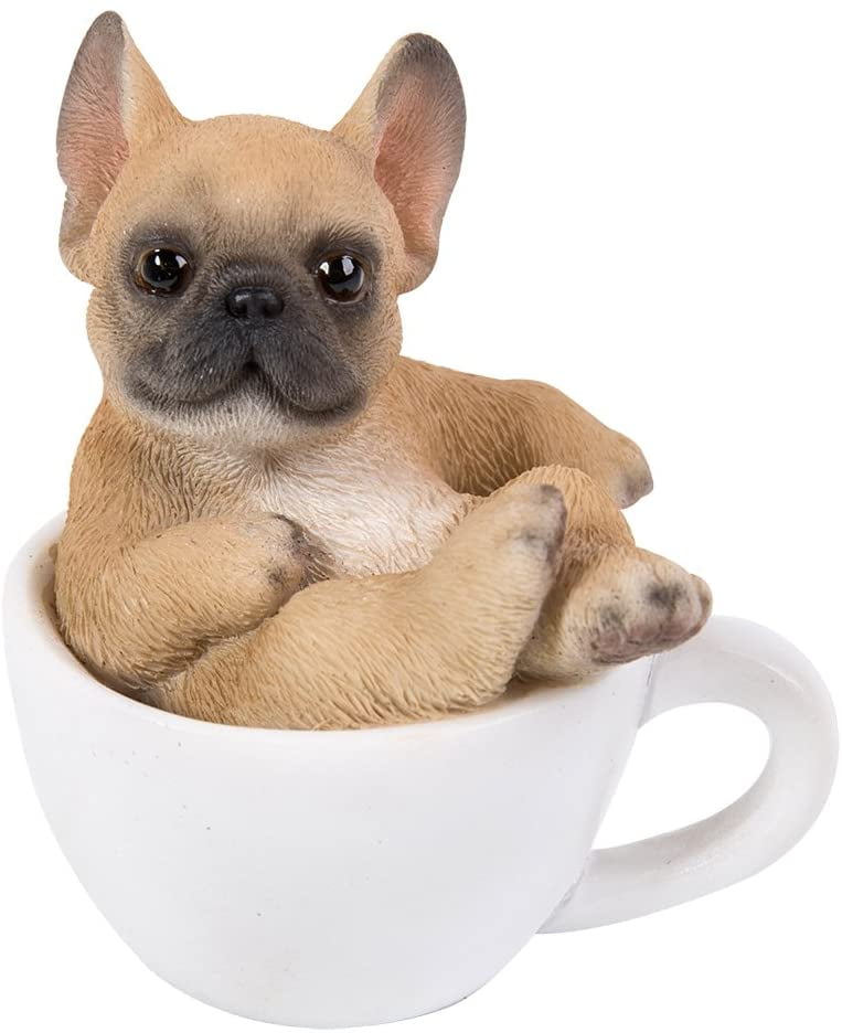 Pacific Giftware French Bulldog Puppy Adorable Mini Teacup Pet Pals Puppy Collectible Figurine 3