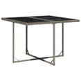 thumbnail image 2 of vidaXL 11 Piece Garden Dining Set with Cushions Grey Poly Rattan, 2 of 5