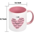 thumbnail image 4 of Modwnfy I Am Mug with Bible Verse Ceramic Coffee Mug, Religious Gifts, 11 fl oz White, 4 of 8