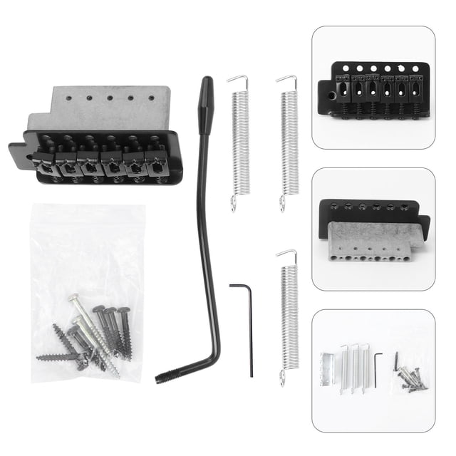 unbranded De Tremolo Simple Negro Para Guitarra Izquierda Con Acabado Metálico