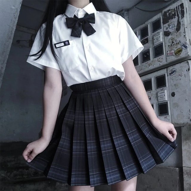Falda plisada, minifaldas negras para mujer, falda micro a cuadros de verano e invierno, falda rosa blanca de cintura alta, falda gótica Kawaii Harajuku Y2k Tan Jianjun unisex