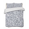 thumbnail image 2 of Grey White Twin Size Down Alternative Comforter, Lightweight Comforter Quilt Bedding Set with Pillow Shams Modern Geometric Gray Ombre Abstract Art All Seasons Bed Comforter Duvet Insert 68"x86", 2 of 7