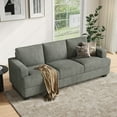 thumbnail image 3 of BLAZANT 89" Extra Deep Seats Oversize, Wide Corduroy Fabric 3 Seater Sofa for Living Room, Modern Couch and Sofa, Comfy Armrests and Seats and Backrests, Easy Installation,Dark Gray, 3 of 14