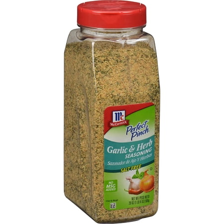 Mccormick Perfect Pinch Garlic & Herb Salt-Free Seasoning, 19 Oz