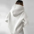 thumbnail image 5 of YOIAVAIOY Womens Halloween Ghost Hoodies Oversized Boyfriend Hooded Sweatshirt Long Sleeve Letter Graphic Pullover Fall Fashion Hoody Tops with Kangaroo Pocket White S, 5 of 6