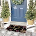 thumbnail image 2 of Hello Winter Snowflake Welcome Doormat Rug Golden Pink Snow Indoor Outdoor Door Mat Christmas Entrance Non Slip Rubber Backing Front Mat Kitchen Floor Decoration 17 x 29 Inch (Pink), 2 of 6