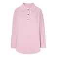 thumbnail image 4 of EDFBUYKRS Deep V Neck Womens Tops Fall Long Puff Sleeve Shirts Dressy Casual Tunic Blouses S, 4 of 5
